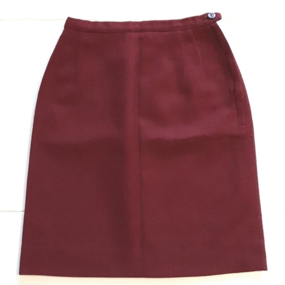 Bobbie Brooks VINTAGE Union  70's Deadstock Red Wool Blend Mini Pencil Skirt 5